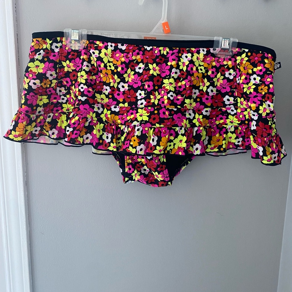 🔴 La Vie En Rose Aqua Floral Skirted Bottom
